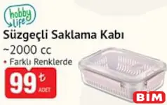 HOBBY LİFE SÜZGEÇLİ SAKLAMA KABI 2000 CC HOBBY LİFE SÜZGEÇLİ SAKLAMA KABI 2000 CC